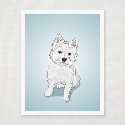 West Highland White Terrier  Wall Art Print