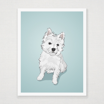 West Highland White Terrier print