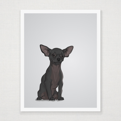 Black Chihuahua Art Print