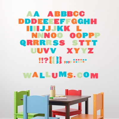 Moveable Alphabet - Printed Wall Decals