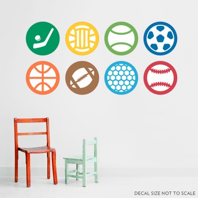Color Sports Sticker Pack Wall Art Decal