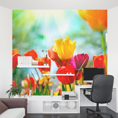 Office tulip wall mural