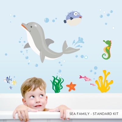 Sea Family Printed Wall Decals