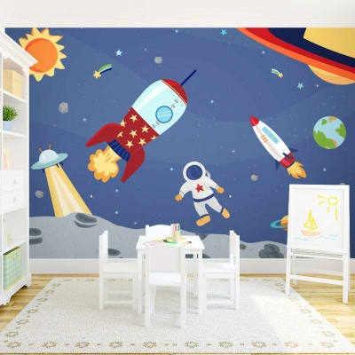 Space Adventure Wall Mural