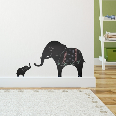 Chalkboard Elephants Wall Decal