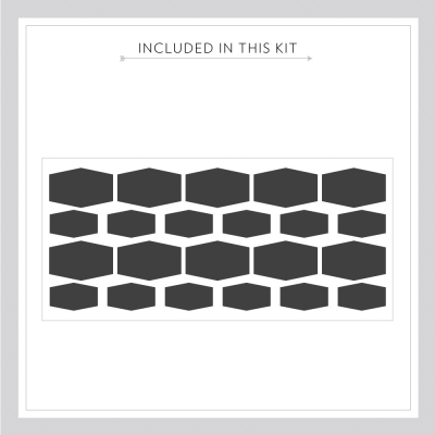 Hexagon Chalkboard Labels Kit