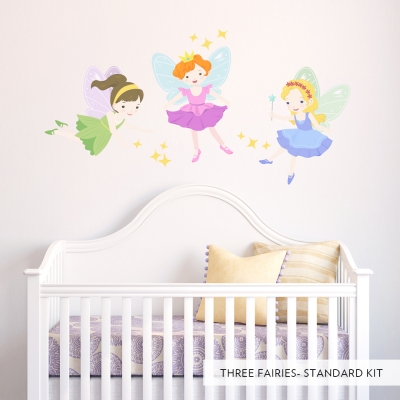 Three Fairies Printed Wall Decal