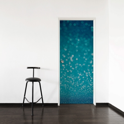 Blue Glitter Door Mural