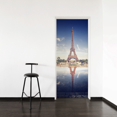 Eiffel Tower Door Mural