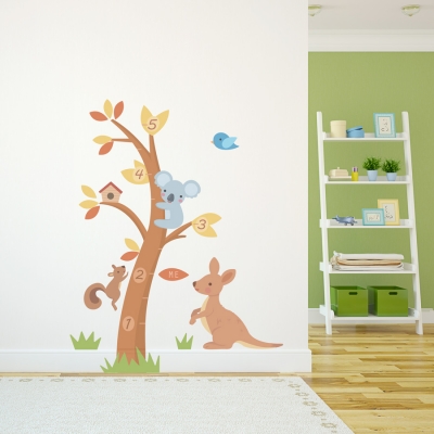 Koala and Kangaroo Growth Chart Wall Decal