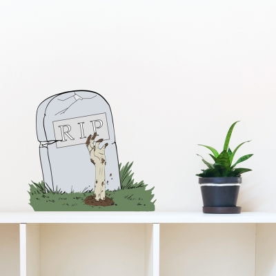 Zombie Tombstone Printed Wall Decal