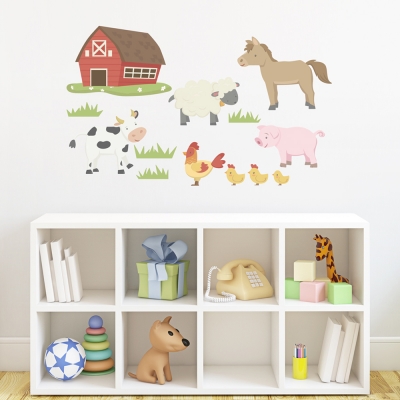 Barn Yard Animals Printed Wall Decal