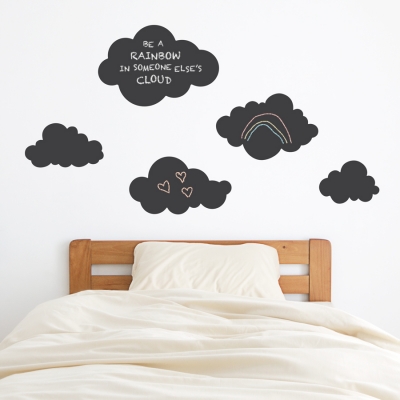 Chalkboard Clouds Wall Decal