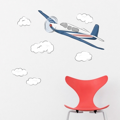 Plane Standard Printed Wall Decal