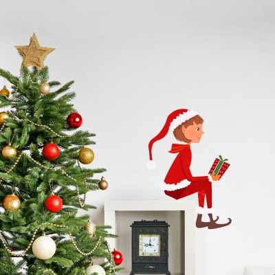 Elf on the Shelf Printed Wall Decal