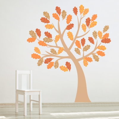 Four Season Tree Printed Wall Decal