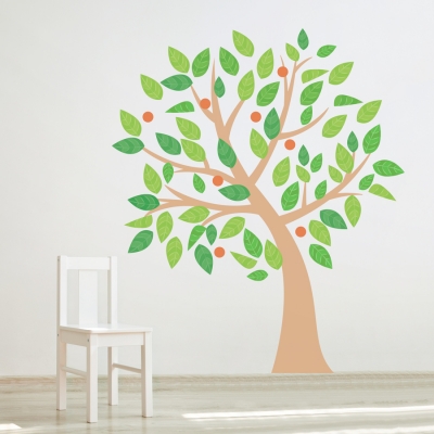 Four Season Tree Printed Wall Decal Summer