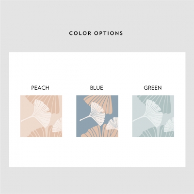 Ginkgo Leaves Border Color Options