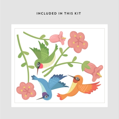 Hummingbird Trio Printed Decal Kit