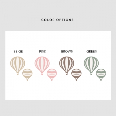 Mini Hot Air Balloons Color Options