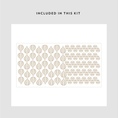 Mini Hot Air Balloons Printed Decal Kit
