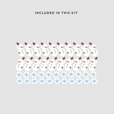 Mini Snowmen Printed Decal Kit