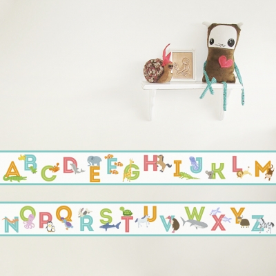 Animal Alphabet Removable Wallpaper Border