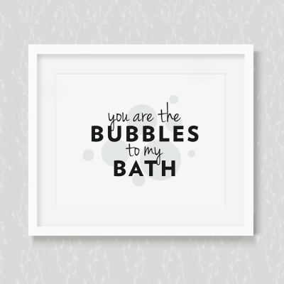 Bubbles to my Bath Art Print