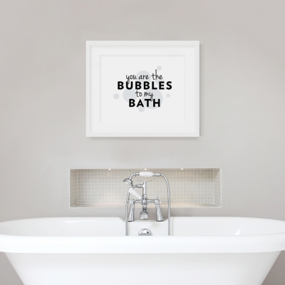 Bubbles to my Bath Art Print