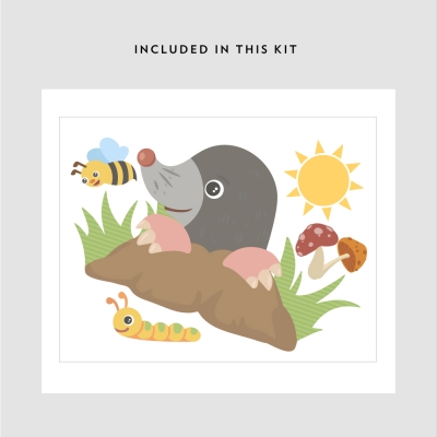 Curious Mole Printed Decal Kit