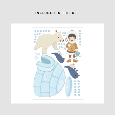 Eskimo Girl Printed Decal Kit