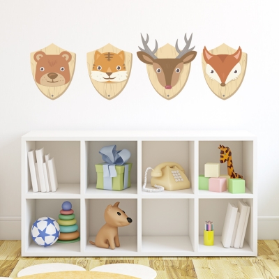 Animal Wall Plaque Printed Wall Decals