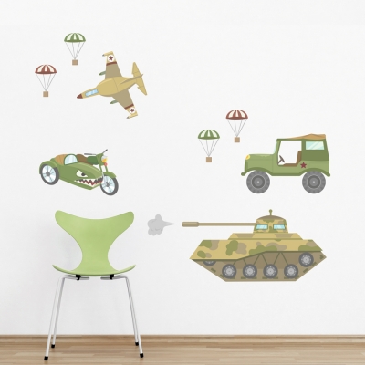 Military Cars Printed Wall Decal