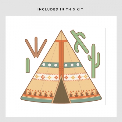 Southwestern Tepee Printed Wall Decal