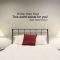 Know then wall decal quote