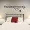 If you wall decal quote