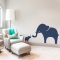 Mama and Baby Elephant Wall Decal