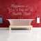 Happiness is a Long Hot Bubble Bath Wall Quote Decal