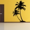 Dual Tropical palm tree wall decal