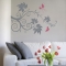 Swirl Tree and Butterflies Wall Decal