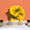 Tropical wall decal