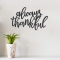 Always Thankful Wall Quote Decal