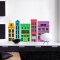 Colorful City Apartments Printed Wall Decal