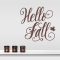 Hello Fall Wall Decal in Brown
