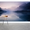 Foggy Mountain Lake Wall Mural