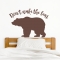 Don't Wake Bear Wall Decal