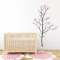 Dark Grey, Pink, Celedon - Young Magnolia Tree Wall Decal
