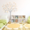 Swirly Butterfly Tree Wall Art Decal