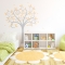 Swirly Butterfly Tree Wall Art Decal