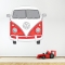 Red VW bus Printed Wall Decal